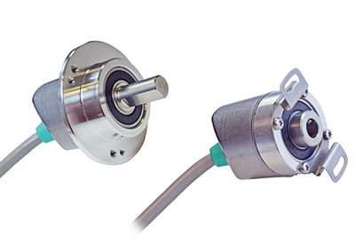 POSITAL Incremental Encoders with Space-Saving Angled Cable Entry