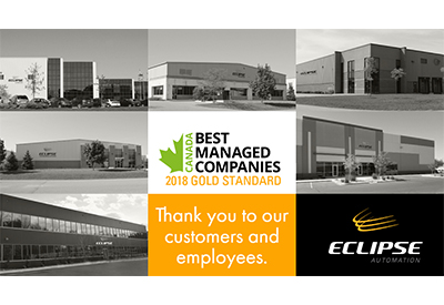 Eclipse Automation Awarded Gold Standard for Canada’s Best Managed Companies