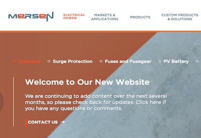 Mersen Electrical Power Launches New Global Website