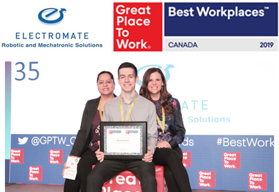 Electromate Inc. recognized as a Best Workplace