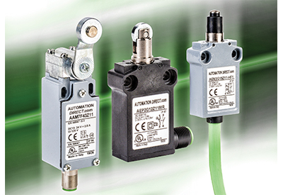 Compact Thermoplastic and Halogen-Free Limit Switches from AutomationDirect