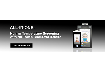 ALL-IN-ONE: Human Temperature Screening with No Touch Biometric Reader