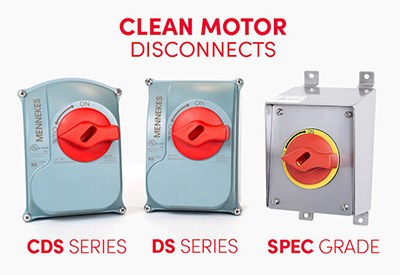 Three Motor Disconnects Featuring Industry-Standard Mounting Options