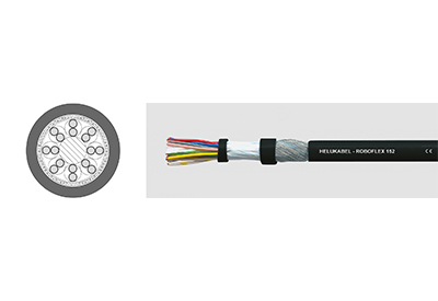 HELUKABEL: ROBOFLEX 150, …151, …152, …153 – PUR, Halogen-Free, for Torsional Stress, Meter Marking