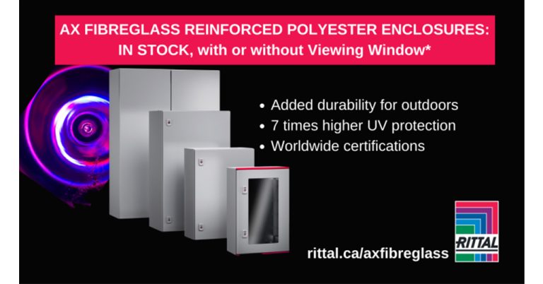 Rittal AX Fibreglass Enclosures: In Stock, with or without Viewing Windows