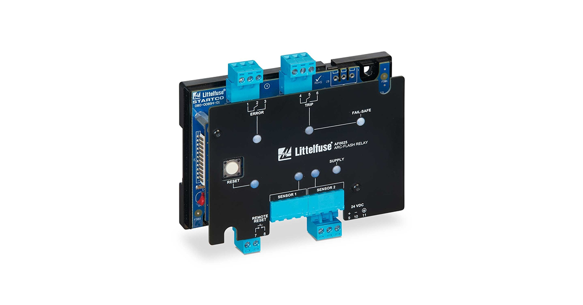 Littelfuse Launches the AF0025 Series Compact Arc-Flash Relay for Tight Spaces