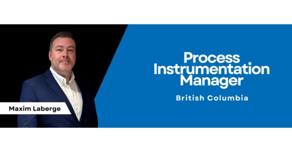 Sept 24, 2025 - EB Horsman Announces Maxim Laberge as New Process Instrumentation Manager