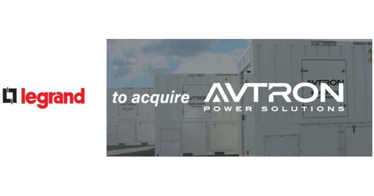 Legrand Signs Definitive Agreement to Acquire Avtron Power Solutions, a Global Provider of Load Banks & Power Quality Solutions