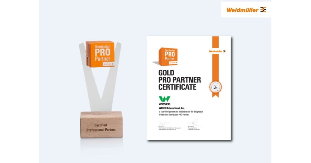 Dec 17, 2025 - Weidmüller Canada Announces Wesco International, Inc. as Their New National Automation Gold Pro Partner