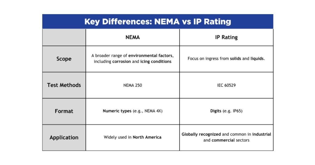 Feb 26, 2026 - ITC 101 NEMA vs. IP Ratings - What’s the Difference 1
