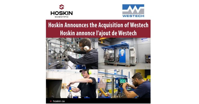 Feb 5, 2026 - Hoskin Scientific Announces Official Acquisition of Westech Industrial Ltd.