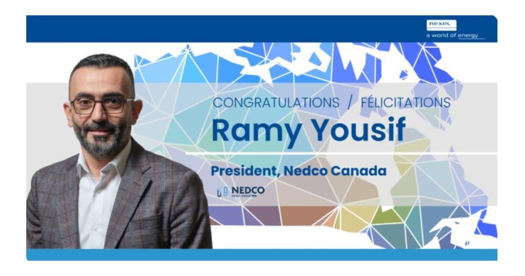 April 22, 2026 - Ramy Yousif Announced as New President of Nedco Canada & Nathalie Parisel Appointed as New President of Rexel Canada Services 2