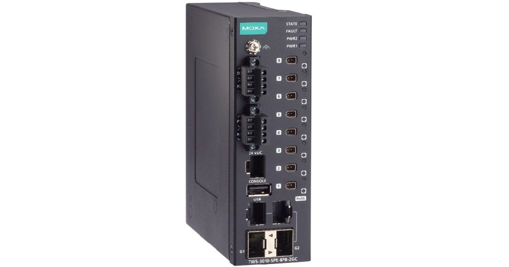 April 23, 2026 - MOXA TWS-3010-SPE Series - Two-Wire Ethernet Switches (SPEAPL)