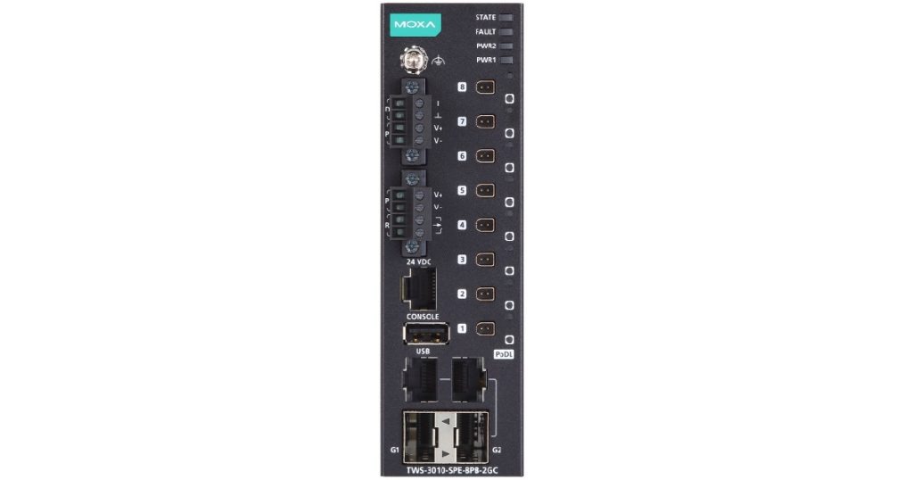 April 23, 2026 - MOXA TWS-3010-SPE Series - Two-Wire Ethernet Switches (SPEAPL)