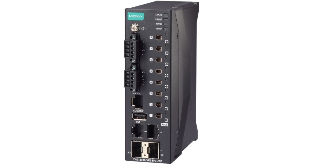 April 23, 2026 - MOXA TWS-3010-SPE Series - Two-Wire Ethernet Switches (SPEAPL)