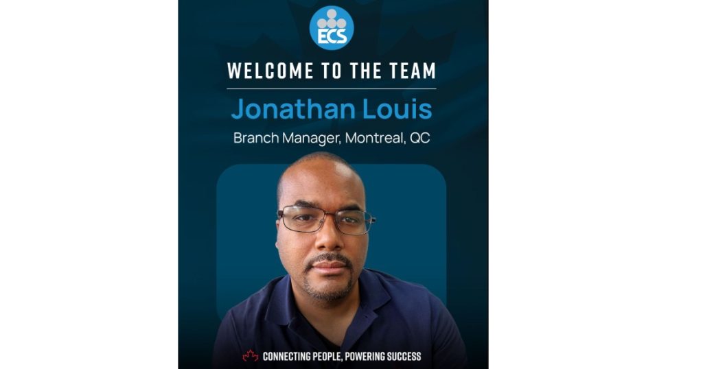 June 15, 2026 - ECS Electrical Cable Supply Announces Jonathan Louis as New Branch Manager of ECS Montreal
