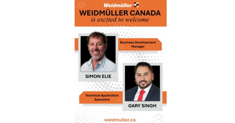 June 17, 2026 - Weidmüller Canada Simon-Julien Élie Welcomed as New Business Development Manager & Gary Singh as New Technical Application Specialist 1