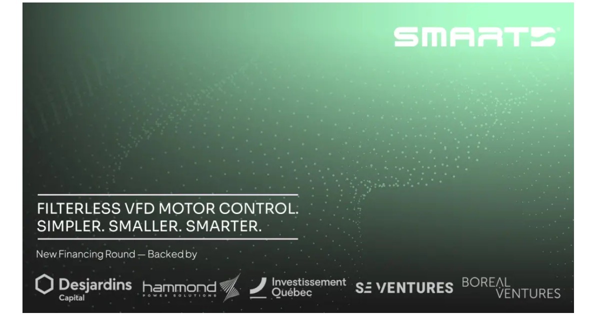 SmartD Technologies Secures $15M CAD Financing Round Co-Led by Hammond Power Solutions & Desjardins Capital to Accelerate Global Deployment of Its SiC-Based VFD Technology