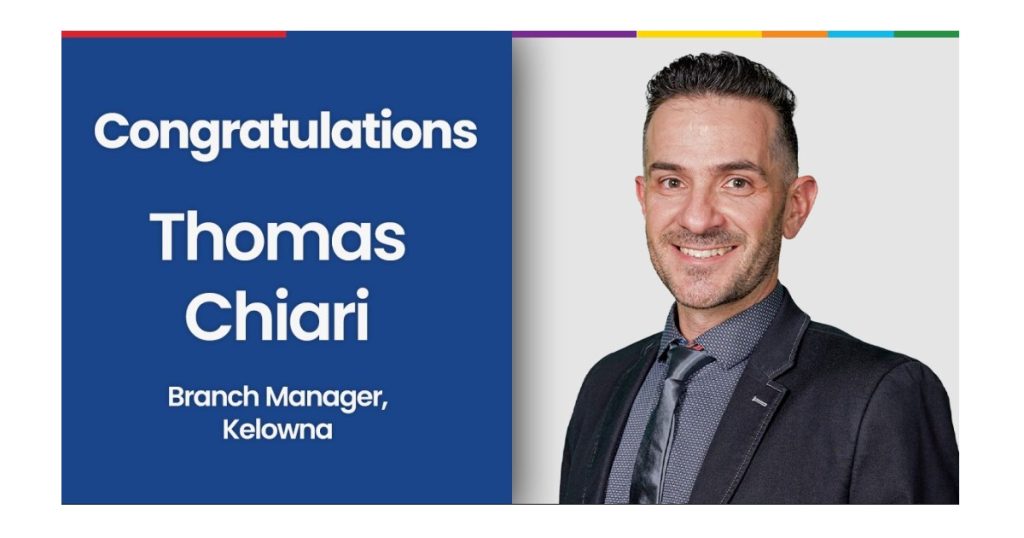 July 10, 2026 - Gescan Announces Thomas Chiari as New Kelowna Branch Manager