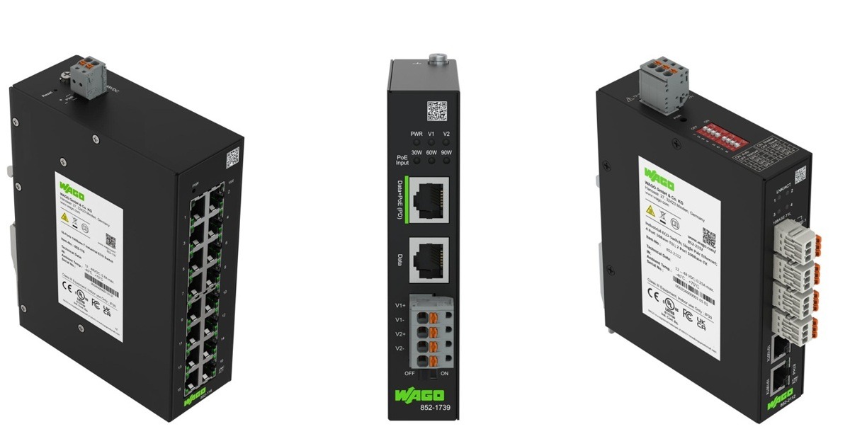 WAGO Expands Industrial Ethernet Portfolio with New Cost-Effective, Long-Reach & Power-over-Ethernet Solutions