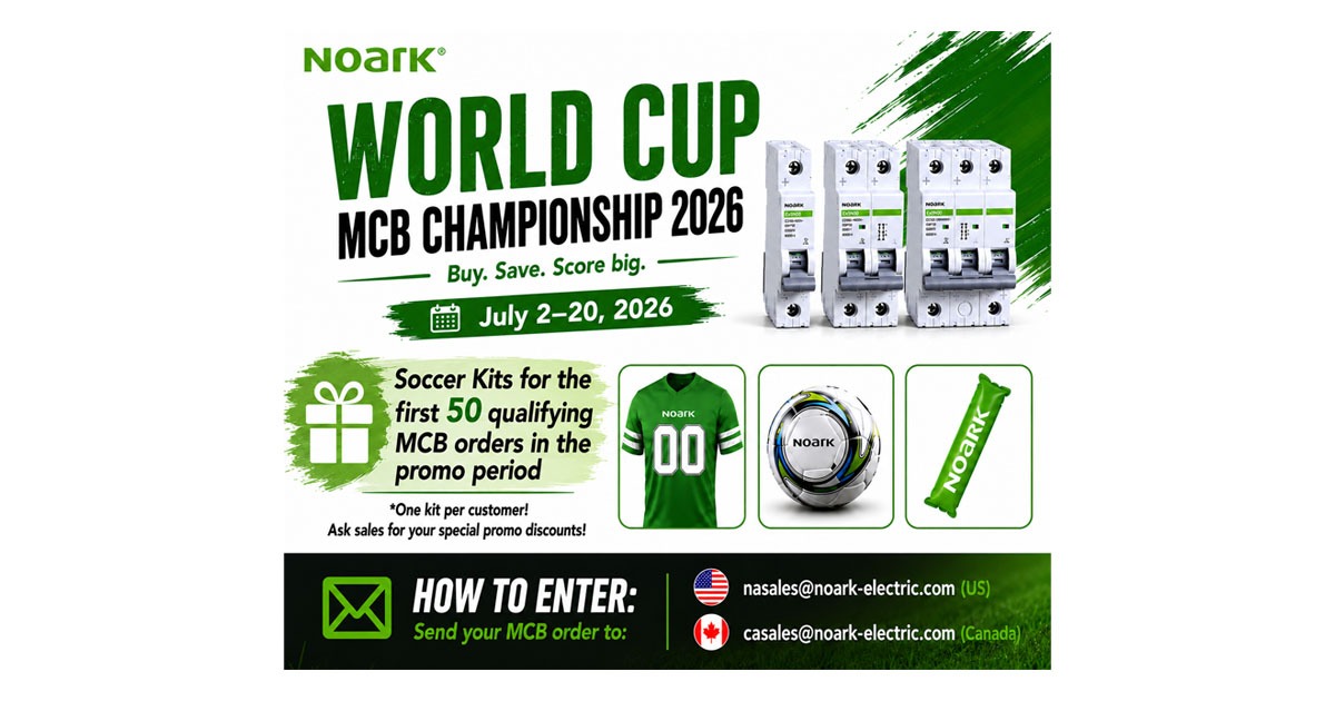 NOARK Electric Launches “World Cup MCB Championship 2026” Summer Promotion