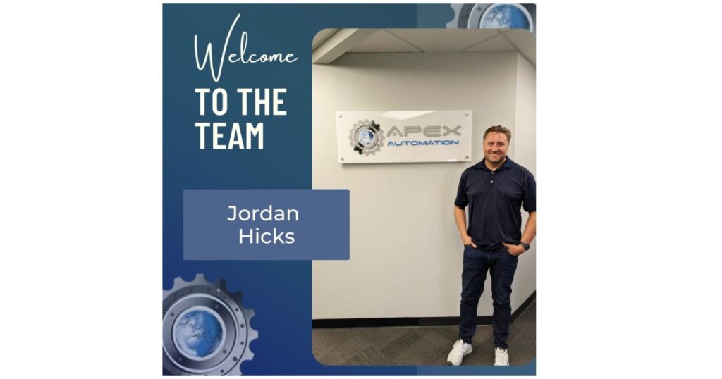 August 19, 2026 - Apex Automation Announces Jordan Hicks as Their New Calgary Account Manager