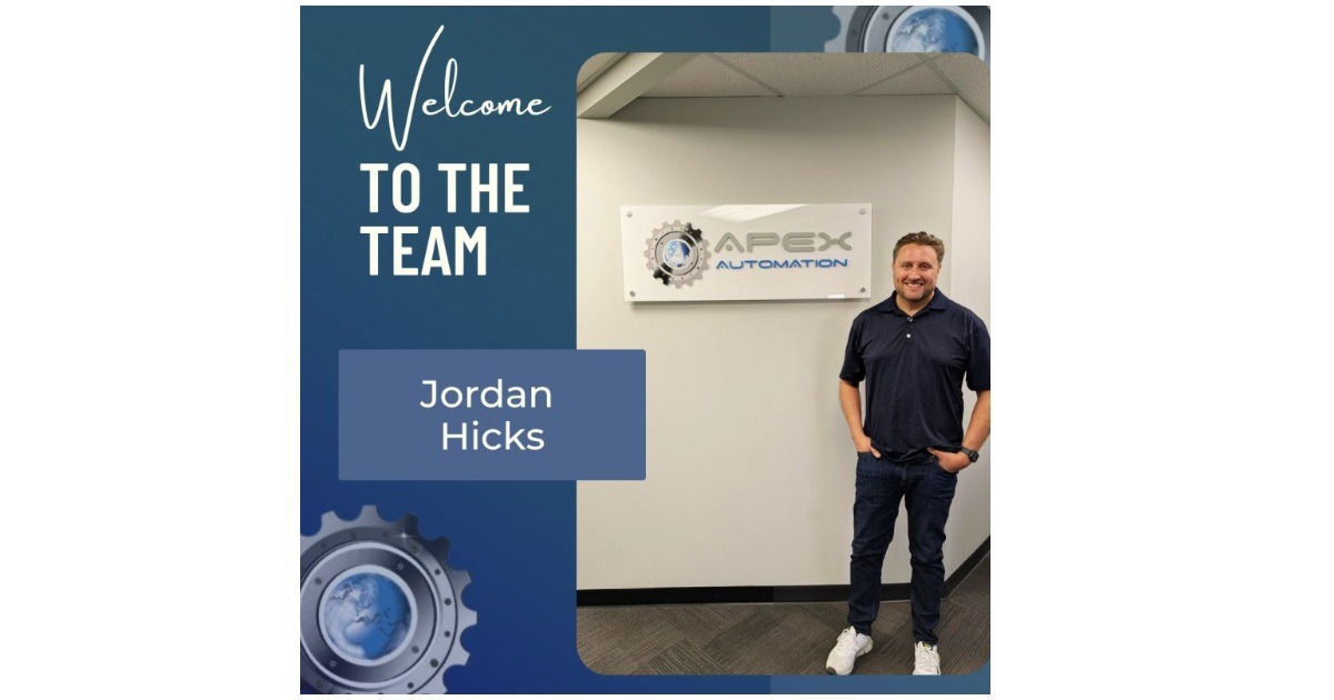 Apex Automation Announces Jordan Hicks as Their New Calgary Account Manager