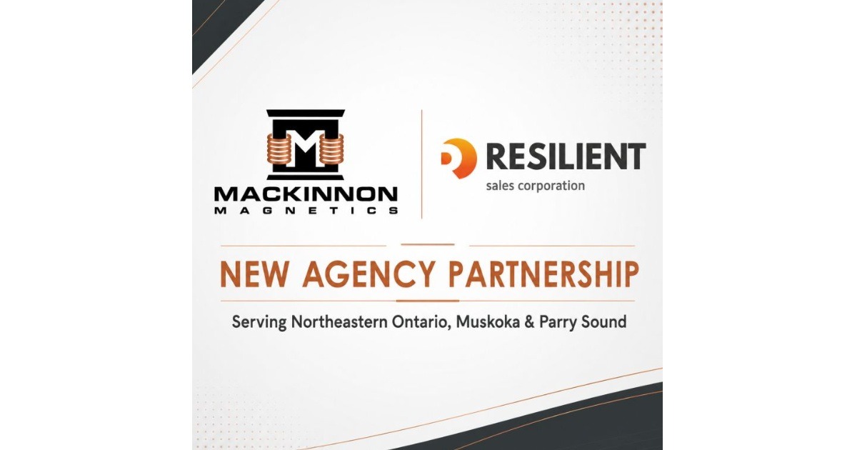 MacKinnon Magnetics Announces Resilient Sales Corporation as Their Newest Sales Agency Partner