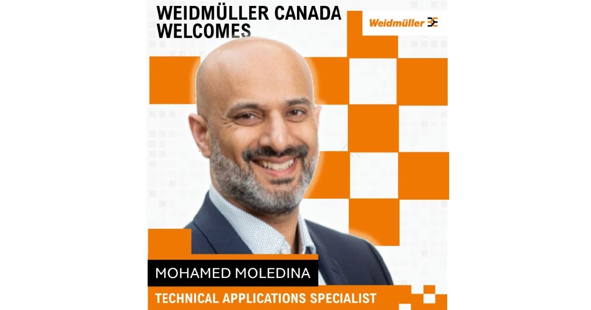Weidmüller Canada Announces Mohamed Moledina as Their New Technical Applications Specialist, Edmonton