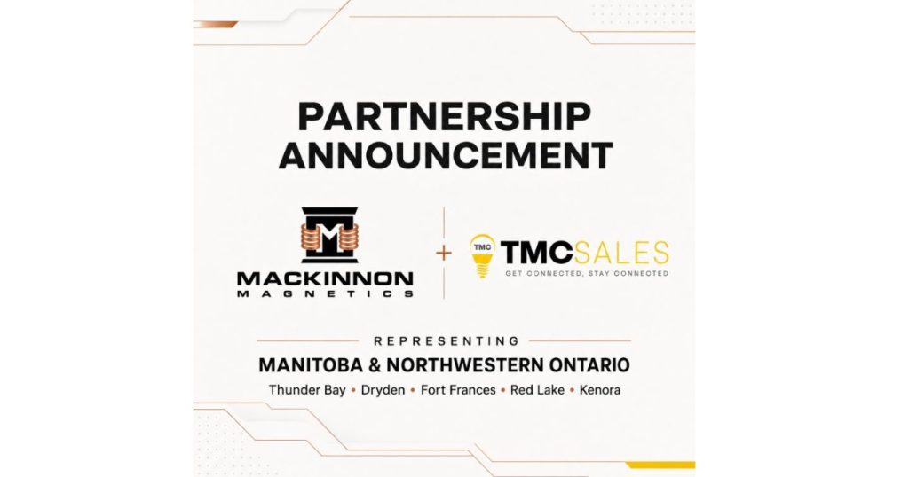 August 28, 2026 - Mackinnon Magnetics Announces New Partnership with TMC Sales Inc