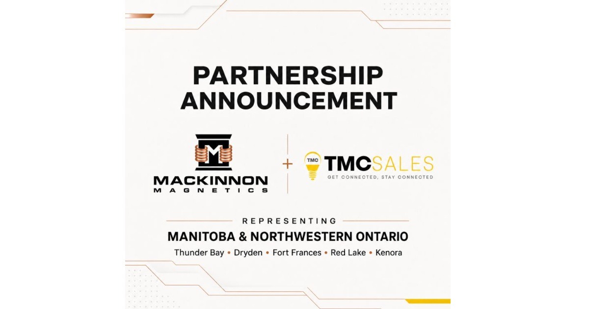 Mackinnon Magnetics Announces New Partnership with TMC Sales Inc