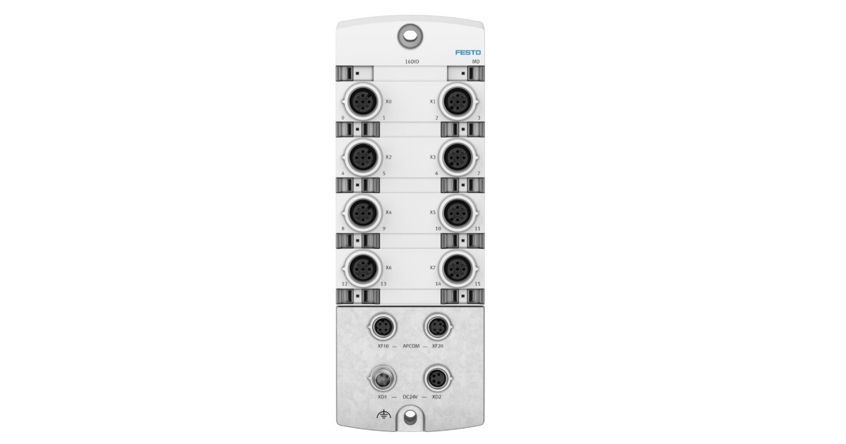 Festo Simplifies Decentralized I/O Design with a Configurable Digital I/O Module