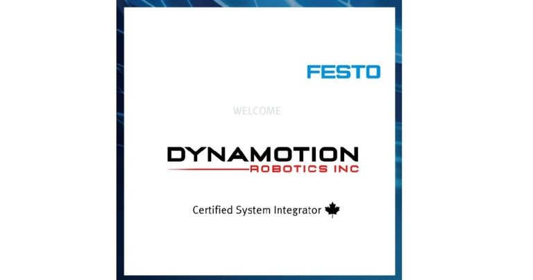 Sept 16, 2026 - Festo Canada Announces DynaMotion Robotics Inc. Has Joined Their Festo Certified System Integrator Program