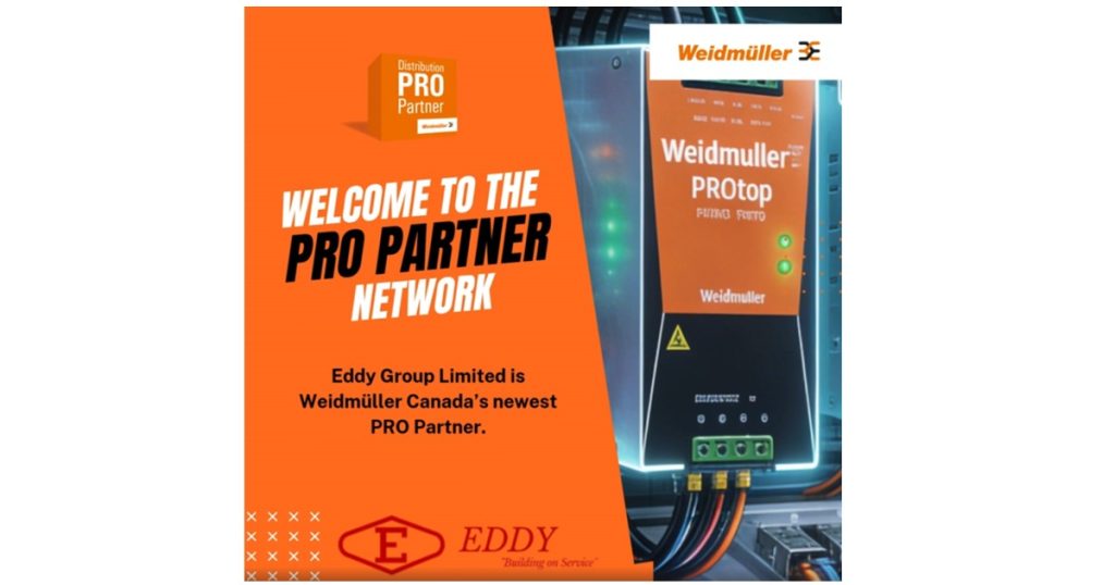 Sept 23, 2026 - Weidmüller Canada Welcomes Eddy Group Limited to the PRO Partner Network