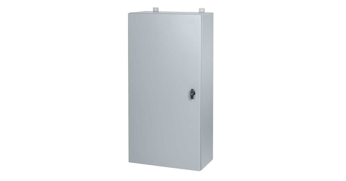 Hubbell: Industrial RE-BOX Series Enclosure, NEMA 4/12, 48″H x 24″W x 12″D, Gray Polyester – IR421PG